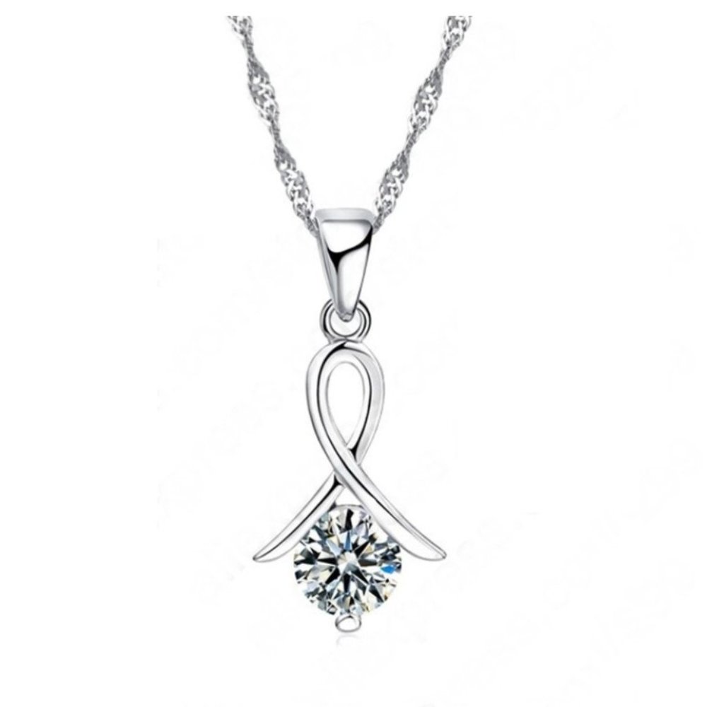 π Infinity 925 Sterling Silver Earrings And Necklace Set Bundle - Picture 6 of 7